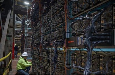 Modern mining farm powered by renewable energy in Norway