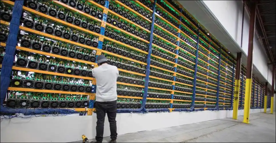 A mining farm with multiple rigs